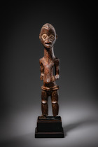 Figure debout, R. D. Congo, Congo méridional, entre les fleuves Kasaï et Sankuru, Bena Lulua, Bakwa Ndolo, Taille: H: 28 cm (H: 11.0 inch), ID: 3052755 - 5/6
