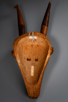 Anthropomorphic mask with horns, Cameroon, Fang, Size: H: 62,5 cm (H: 24.6 inch), ID: 3052819 - 4/5
