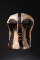Masque "kifwebe", type féminin "kikashi", R. D. Congo, Songye, Taille: H: 35,5 cm (H: 14.0 inch), ID: 3052798 - 7/8