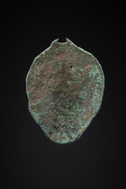 Amulette / Application : visage antropomorphe, Russie, Sibérie, Kulai, Taille: M: 5,2 cm x 3,5 cm (M: 2.0 inch x 1.4 inch), ID: 3052774 - 3/3