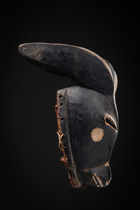 Zoomorphic mask of the "karikpo" society, Nigeria, Ogoni, Size: H: 29,5 cm (H: 11.6 inch), ID: 3052797 - 3/5