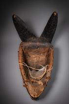 Zoomorphic mask of the "karikpo" society, Nigeria, Ogoni, Size: H: 29,5 cm (H: 11.6 inch), ID: 3052797 - 4/5