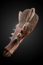 Masque de phacochère, Nigéria, Yoruba, Taille: H: 52 cm (H: 20.5 inch), ID: 3052801 - 5/5
