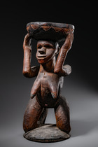 Calabash carrier, D. R. Congo, Bemba - Bisa, Size: M: 52 cm x 21,5 cm x 24 cm (M: 20.5 inch x 8.5 inch x 9.4 inch), ID: 3052766 - 2/5