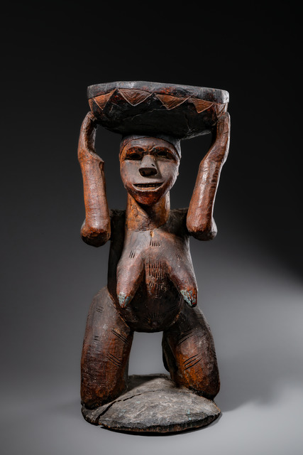 Calabash carrier, D. R. Congo, Bemba - Bisa, Size: M: 52 cm x 21,5 cm x 24 cm (M: 20.5 inch x 8.5 inch x 9.4 inch), ID: 3052766