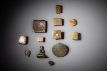 Twelve geometric and pyramidal gold weights, Ghana, Akan, ID: 3052849 - 3/3