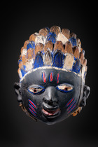 Anthropomorphic helmet mask  "gelede", Nigeria, Yoruba, Size: M: 30 cm x 20 cm (M: 11.8 inch x 7.9 inch), ID: 3052815 - 6/7