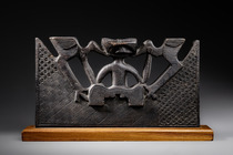 Figurally and ornamentally decorated panel, Angola, Chokwe, Size: L: 32,6 cm (L: 12.8 inch), ID: 3052854 - 6/6