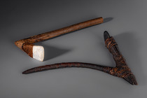 Hache, Îles Marshall, Taille: L: 45 cm (shaft) 17 cm (blade) (L: 17.7 inch (shaft) 6.7 inch (blade)), ID: 3052853 - 3/4