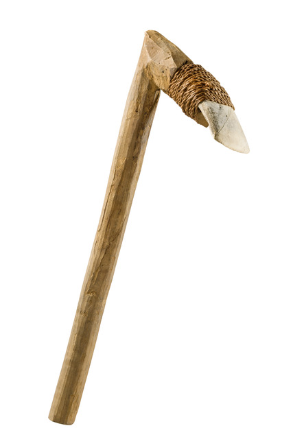 Adze and highland axe, Marshall Islands, Size: L: 45 cm (shaft) 17 cm (blade) (L: 17.7 inch (shaft) 6.7 inch (blade)), ID: 3052853