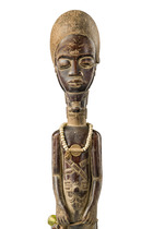 Paire de figures "asie usu", Côte d'Ivoire, Baoulé, Taille: H: 36,5 cm / 30 cm (H: 14.4 inch / 11.8 inch), ID: 3052889 - 2/8