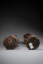 Paire de figures "asie usu", Côte d'Ivoire, Baoulé, Taille: H: 36,5 cm / 30 cm (H: 14.4 inch / 11.8 inch), ID: 3052889 - 5/8