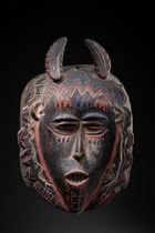 Anthropo-zoomorphic mask "djela", Côte d'Ivoire, Guro, Size: H: 36,5 cm (H: 14.4 inch), ID: 3052896 - 5/5