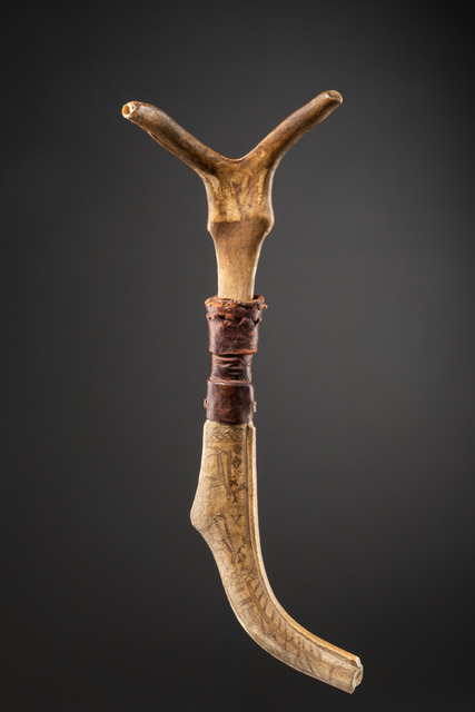 Jagdmesser, 19. Jh., Fennoskandinavien, Samen (Lappen), Größe: L: 34,5 cm (L: 13.6 inch), ID: 3053258