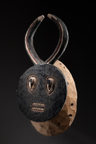 Masque facial "kplekple bla" du groupe "goli", Côte d'Ivoire, Baoulé, Taille: H: 44cm (H: 44cm), ID: 3053257 - 2/5