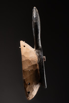Masque facial "kplekple bla" du groupe "goli", Côte d'Ivoire, Baoulé, Taille: H: 44cm (H: 44cm), ID: 3053257 - 3/5