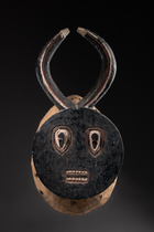 Face mask "kplekple bla" of the "goli" group, Côte d'Ivoire, Baule, Size: H: 44cm (H: 44cm), ID: 3053257 - 5/5
