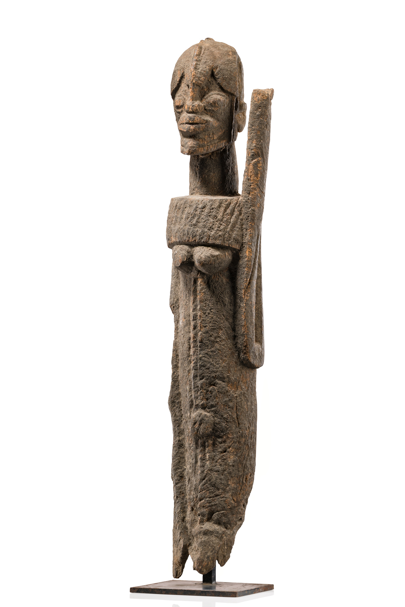 Figure with raised arm, Mali, Dogon, Size: H: 65 cm (H: 25.6 inch), ID: 3053282