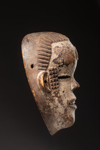 Face mask, Nigeria, Idoma, Size: H: 20,5 cm (H: 8.1 inch), ID: 3053298 - 2/5