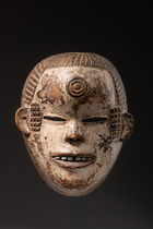 Face mask, Nigeria, Idoma, Size: H: 20,5 cm (H: 8.1 inch), ID: 3053298 - 4/5