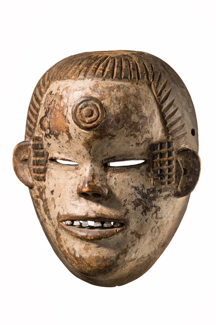 Face mask, Nigeria, Idoma, Size: H: 20,5 cm (H: 8.1 inch), ID: 3053298