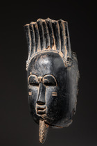 Mask, Côte d'Ivoire, Baule, Size: H: 35,5 cm (H: 14.0 inch), ID: 3053312 - 2/5