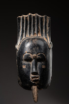 Mask, Côte d'Ivoire, Baule, Size: H: 35,5 cm (H: 14.0 inch), ID: 3053312 - 5/5