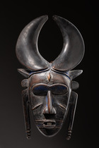 Masque à cornes "siginkura-ayna", Côte d'Ivoire, Ligbi, Taille: H: 40 cm (H: 15.7 inch), ID: 3053311 - 5/5