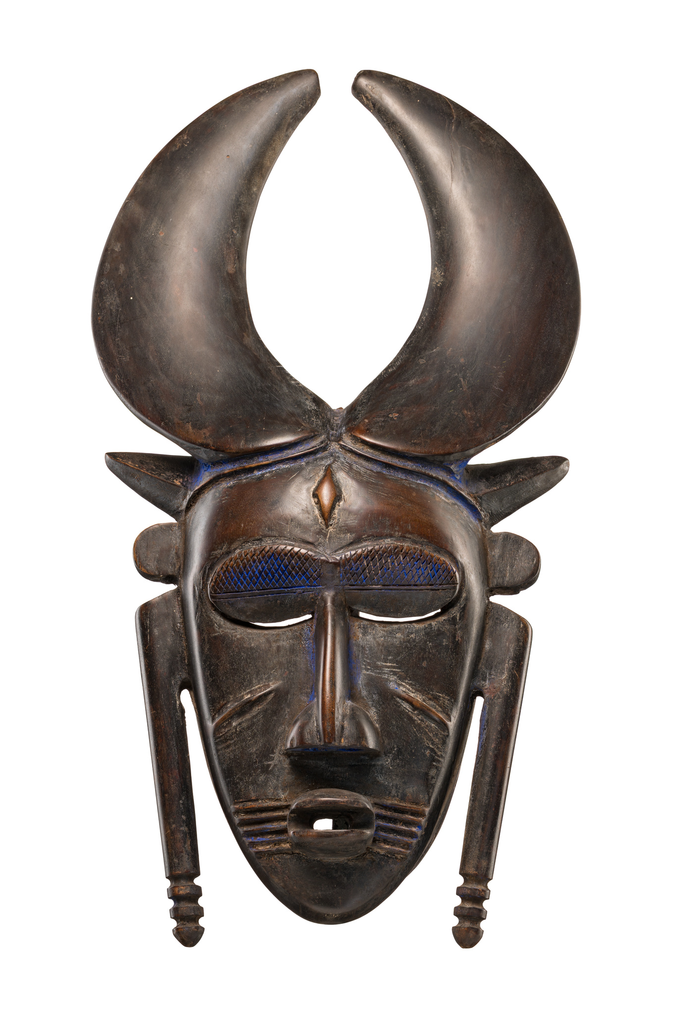 Masque à cornes "siginkura-ayna", Côte d'Ivoire, Ligbi, Taille: H: 40 cm (H: 15.7 inch), ID: 3053311