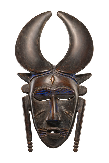 Hörnermaske "siginkura-ayna", Côte d'Ivoire, Ligbi, Größe: H: 40 cm (H: 15.7 inch), ID: 3053311