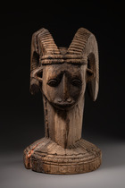 Rare ram head "osamasinmi", Nigeria, Benin / Owo, Size: H: 38,5 cm (H: 15.2 inch), ID: 3053305 - 2/6
