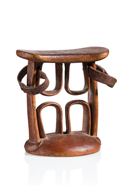 Nackenstütze, Namibia, Himba, Größe: L: 14 cm H: 16 cm (L: 5.5 inch H: 6.3 inch), ID: 3053313