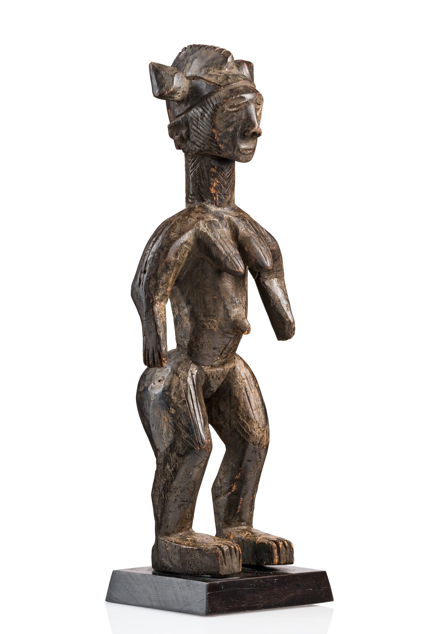 Stehende weibliche Figur, Nigeria, Basa Nge, Größe: H: 35 cm (H: 13.8 inch), ID: 3053325