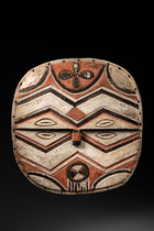 Face mask "kidumu", D. R. Congo, Teke-Tsaye, Mossendjo-Sibiti, right bank of the Congo River, Size: H: 32 cm B: 30,5 cm (H: 12.6 inch B: 12.0 inch), ID: 3053337 - 4/4