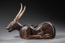 Tempelhirsch "kidang", Indonesien - Bali, Größe: H: 25,9 cm L: 37,3 cm (H: 10.2 inch L: 14.7 inch), ID: 3053569 - 2/4