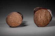 Buste féminin et buste masculin d'excellente qualité, Mozambique, Makondé, Taille: H: 22 cm 22,5 cm (H: 8.7 inch 8.9 inch), ID: 3053695 - 6/6