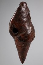 Snail-shaped vessel flute "ocarina", ca. 600 - 1550 AD, Colombia, Narino, Size: L: 17 cm (L: 6.7 inch), ID: 3051428 - 2/2