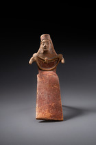 Thronende Göttin, griechisch-archaischer Stil, ca. 650 - 500 v. Chr., Europa-Antiken, Mittelgriechenland, Böotien, Größe: H: 11,5 cm (H: 4.5 inch), ID: 3051429 - 2/6