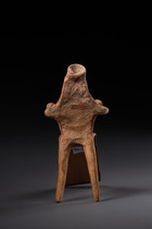Thronende Göttin, griechisch-archaischer Stil, ca. 650 - 500 v. Chr., Europa-Antiken, Mittelgriechenland, Böotien, Größe: H: 11,5 cm (H: 4.5 inch), ID: 3051429 - 4/6