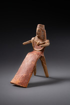 Thronende Göttin, griechisch-archaischer Stil, ca. 650 - 500 v. Chr., Europa-Antiken, Mittelgriechenland, Böotien, Größe: H: 11,5 cm (H: 4.5 inch), ID: 3051429 - 5/6