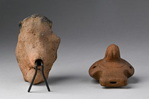 Kriegerpfeife, Frühe Zwischenzeit,  Moche IV, ca. 450 bis 550 n. Chr., Peru, Moche, Größe: H: 7,5 cm (H: 3.0 inch), ID: 3050622 - 4/5