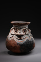 Large sago container with bird motif, Papua New Guinea - Chambri Sea, Aibom Village, Size: H: 29 cm (H: 11.4 inch), ID: 3052328 - 2/4