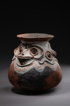 Large sago container with bird motif, Papua New Guinea - Chambri Sea, Aibom Village, Size: H: 29 cm (H: 11.4 inch), ID: 3052328 - 3/4