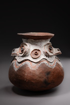 Large sago container with bird motif, Papua New Guinea - Chambri Sea, Aibom Village, Size: H: 29 cm (H: 11.4 inch), ID: 3052328 - 4/4