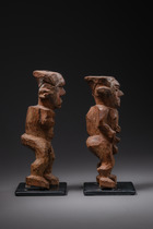 Pair of magical figures, D. R. Congo, Dengese, Size: H: 17,5 cm & 19 cm (H: 6.9 inch & 7.5 inch), ID: 3050464 - 2/4