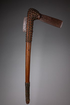Rekade / sceptre / axe, Republic of Benin (ex Dahomey), Fon, Size: L: 50,5 cm (shaft) 11 cm (blade) (L: 19.9 inch (shaft) 4.3 inch (blade)), ID: 3050730 - 2/3