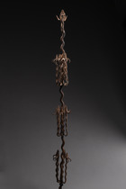 Ritual staff mit horned snakes, Nigeria / Republic of Benin, Yoruba-Anago / Fon, Size: H: 106 cm (H: 41.7 inch), ID: 3050934 - 2/4