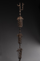 Ritual staff mit horned snakes, Nigeria / Republic of Benin, Yoruba-Anago / Fon, Size: H: 106 cm (H: 41.7 inch), ID: 3050934 - 4/4