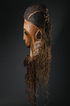 Anthropomorphic face mask, R. D. Congo, Luba, Taille: H: 38 cm, ID: 3050910 - 3/5