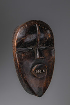 Anthropomorphic face mask "deangle", Côte d'Ivoire, Dan, Size: H: 25 cm (H: 9.8 inch), ID: 3050920 - 4/4